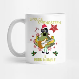Christmas, Xmas, Spruce Springsteen, Cute, Funny, the Boss, Mug
